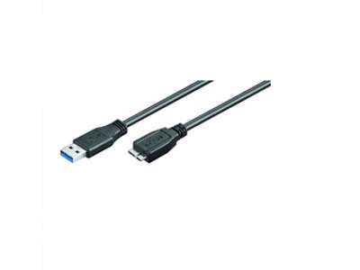 Microconnect USB3.0AB1MICRO USB-kabel USB 3.2 Gen 1 (3.1 Gen 1) 1 m USB A Micro-USB B Sort