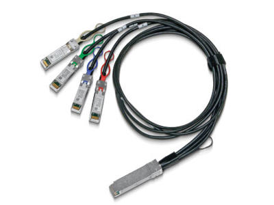 Nvidia MCP7F00-A03AR26L InfiniBand og fiberoptisk kabel 3,5 m QSFP28 4xSFP28 Sort