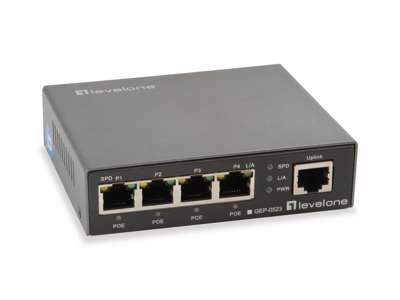 LevelOne GEP-0523 netværksswitch Gigabit Ethernet (10/100/1000) Strøm over Ethernet (PoE) Sort