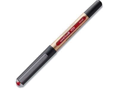 Rollerball pen, 1.0 mm, 0.65 mm, Rød, uni-ball Eye Broad UB-150-40