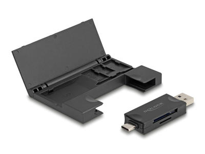 DeLOCK 91014 kortlæser USB 3.2 Gen 1 (3.1 Gen 1) Type-A/Type-C Sort