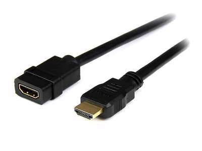 StarTech.com HDEXT2M HDMI-kabel 2 m HDMI Type A (Standard) Sort