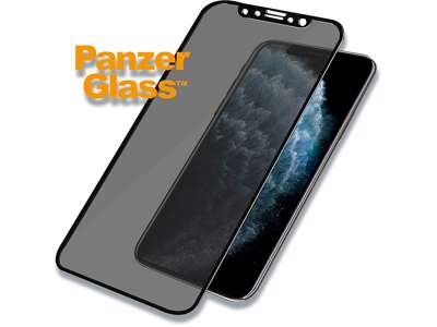 Skærmbeskyttelse, iPhone X/iPhone Xs/iPhone 11 Pro, Sort, 1 stk, PanzerGlass Case Friendly Privacy