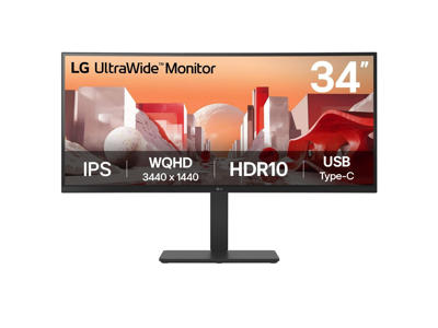 LG 34BA75QE-B computerskærm 86,4 cm (34") 3440 x 1440 pixel Wide Quad HD LCD Sort