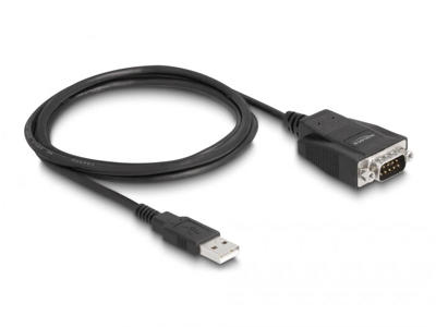 DeLOCK 64222 kabel kønsskifter USB 2.0 Type-A serial RS-232 DB9 Sort