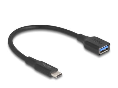 DeLOCK 67179 USB-kabel USB 3.2 Gen 2 (3.1 Gen 2) 0,19 m USB C USB A Sort