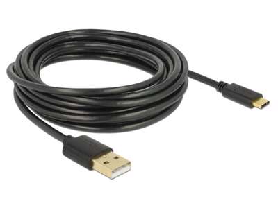 DeLOCK 83669 USB-kabel USB 2.0 4 m USB A USB C Sort