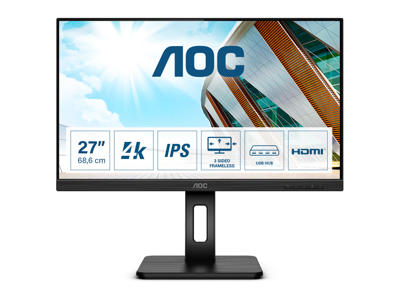 AOC P2 U27P2 LED display 68,6 cm (27") 3840 x 2160 pixel 4K Ultra HD Sort