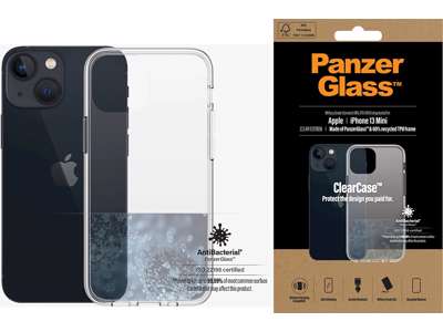 Cover, iPhone 13 Mini, Case, Transparant, PanzerGlass Antibacterial - ClearCase 