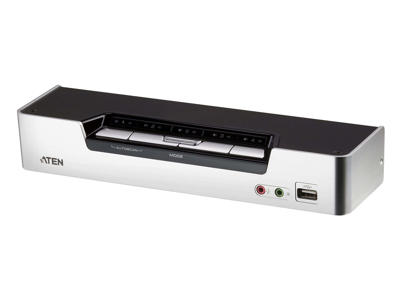 ATEN CS1794 KVM Switch Stativ-montering Sort, Rustfrit stål