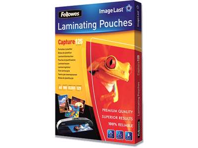 Lamineringslommer, A5, 154x216 mm, 125 micron, Fellowes Gloss