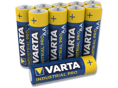 Batteri, AA, 1.5 V, 10 stk, Varta Industrial Pro