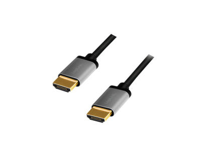 LogiLink CHA0101 HDMI-kabel 2 m HDMI Type A (Standard) Sort, Grå