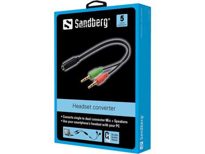 Sandberg Headset converter(mobile) > PC