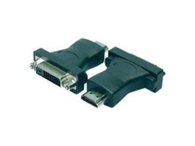 LogiLink HDMI to DVI Adapter HDMI 19-pin female DVI-D (24+1) male Sort