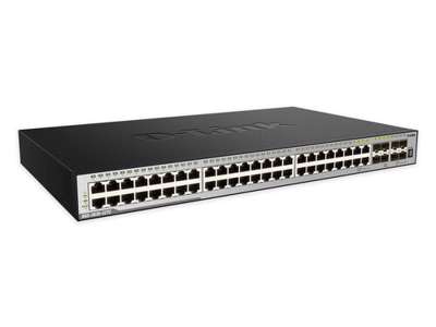 D-Link DGS-3630-52TC Administreret L3 Gigabit Ethernet (10/100/1000) 1U Sort