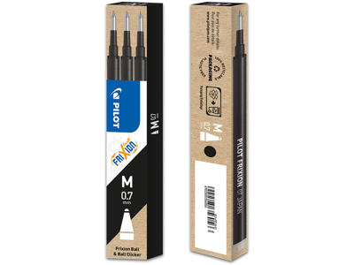 Rollerball gelpen refill, 0.7 mm, 0.35 mm, Sort, Pilot FriXion BLS-FR7-S3-B