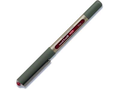 Rollerball pen, 0.7 mm, 0.3 mm, Rød, uni-ball Eye Fine UB-157-40