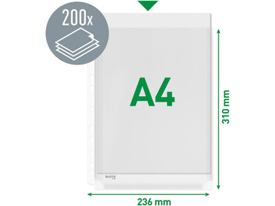 Kataloglomme, A4, Åben top uden flap, 10 stk, Leitz 