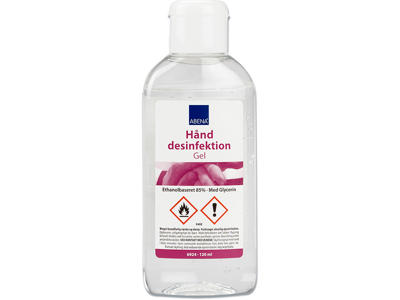 Hånddesinfektion, Gel, 120 ml, Flaske med klaplåg, Abena 85%