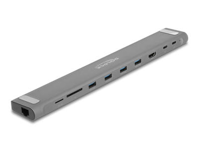 DeLOCK 87895 dockingstation Ledningsført USB 3.2 Gen 1 (3.1 Gen 1) Type-C Sort, Grå