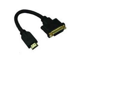 Microconnect DVIHDMI15CM videokabel adapter 0,15 m HDMI Type A (Standard) DVI Sort