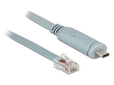 DeLOCK 89917 serielkabel Grå 0,5 m USB 2.0 Type-C RJ45