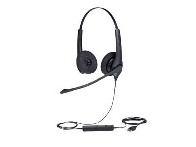 Jabra Biz 1500 Duo USB Headset Ledningsført Kontor/Callcenter USB Type-A Bluetooth Sort