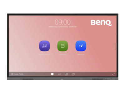 BenQ RE7503 Interaktivt fladpanel 190,5 cm (75") LED 400 cd/m² 4K Ultra HD Sort Berøringsskærm Indbygget processer Android 11 18/7