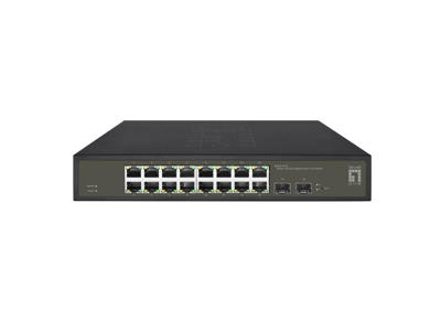 LevelOne GES-2118 netværksswitch Administreret L2 Gigabit Ethernet (10/100/1000) Sort