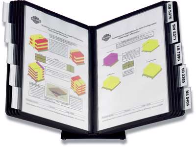 Registersystem, Bordmodel, Til 10 lommer (incl.), A4, Durable VARIO TABLE 10