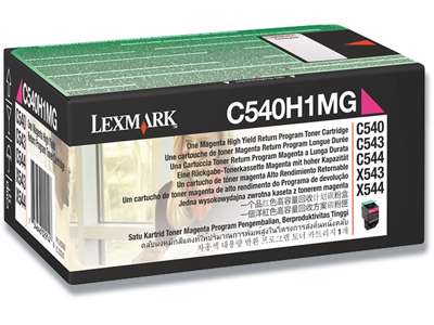 Toner, C540H1MG, Magenta-rød, 2.000 sider, Lexmark 