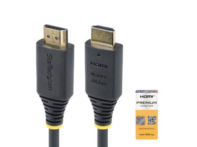 StarTech.com HDMI2-CABLE-4K60-3M HDMI-kabel HDMI Type A (Standard) Sort