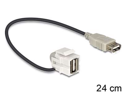 DeLOCK 86327 USB-kabel 0,24 m USB A Sort