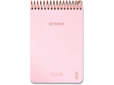 Notesblok, A6, Linjeret, Dusty Pink, Kozo Premium