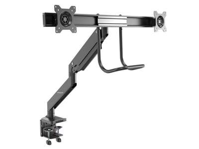 StarTech.com ARMSLMBARDUO skærmbeslag og -stativer 81,3 cm (32") Skrivebord Sort