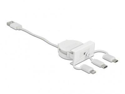 DeLOCK 81375 USB-kabel USB 2.0 0,5 m USB A USB C Hvid