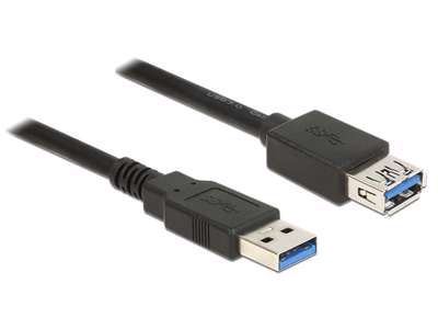 DeLOCK 85054 USB-kabel USB 3.2 Gen 1 (3.1 Gen 1) 1 m USB A Sort