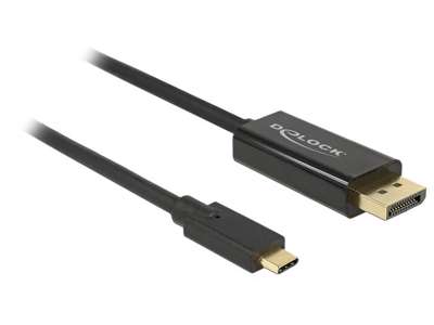 DeLOCK 85255 videokabel adapter 1 m USB Type-C DisplayPort Sort