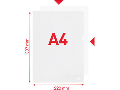 Plastomslag, A4, 100 stk, 0.115 mm, Esselte 