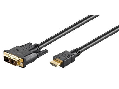 Microconnect HDM1918105 videokabel adapter 0,5 m HDMI DVI-D Sort