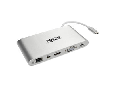 Tripp Lite U442-DOCK1 dockingstation Ledningsført USB 3.2 Gen 1 (3.1 Gen 1) Type-C Sølv