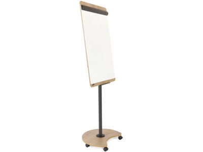 Flipover, Gulvmodel, 67x99 cm, Lakeret magnetisk stål whiteboardplade, Naga Rocada Natural Mobile