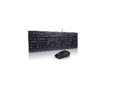 Lenovo 4X30L79892 tastatur Mus inkluderet Universel USB QWERTY Dansk Sort