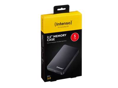 Intenso 2,5" Memory Case ekstern harddisk 5 TB 5400 rpm 2.5" USB Type-A 3.2 Gen 1 (3.1 Gen 1) Sort