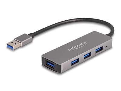 DeLOCK 63171 interface hub USB 3.2 Gen 1 (3.1 Gen 1) Type-A 5000 Mbit/s Grå