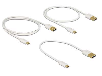 DeLOCK 83679 USB-kabel USB 2.0 USB A Micro-USB B Hvid