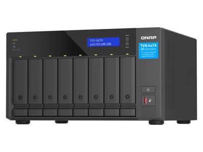 QNAP TVS-h874 NAS Tower Intel® Core™ i7 32 GB DDR4 QuTS hero Sort