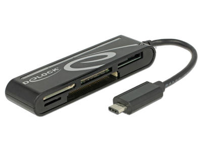 DeLOCK 91739 kortlæser USB 2.0 Sort