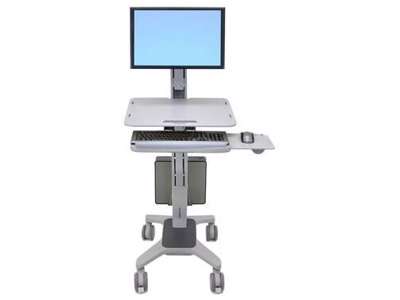 Ergotron WorkFit C-Mod, Single Display Sit-Stand Workstation skærmbeslag og -stativer 68,6 cm (27") Gulv Grå